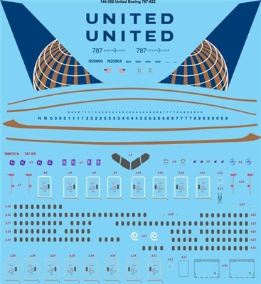 1:144 United Airlines Boeing 787-8