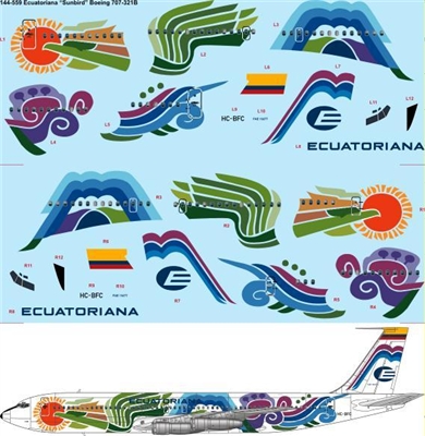 1:144 Ecuatoriana 'Sunbird' Boeing 707-321B