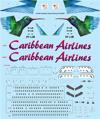 1:144 Caribbean Airlines Boeing 767-300ER
