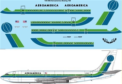 1:144 AeroAmerica (green/blue) Boeing 720