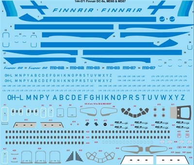 1:144 Finnair Douglas DC-9 / McDD MD80