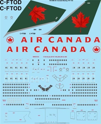 1:144 Air Canada Boeing 747-100