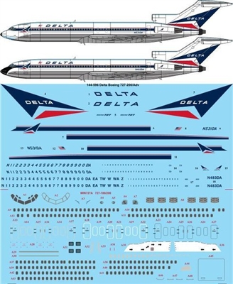 1:144 Delta Airlines Boeing 727-200