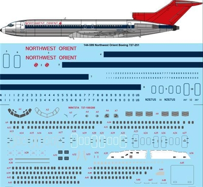 1:144 Northwest Orient Boeing 727-200