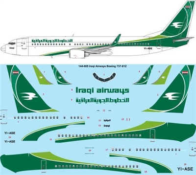 1:144 Iraqi Airways Boeing 737-800(W)