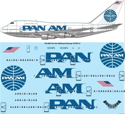 1:144 Pan Am (billboard cs) Boeing 747SP