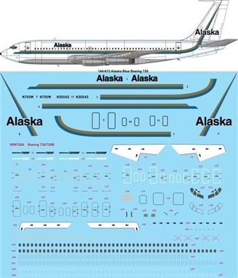 1:144 Alaska Airlines (blue) Boeing 720