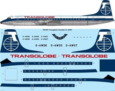 1:144 Transglobe Canadair CL.44D-4