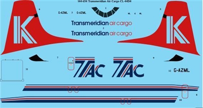 1:144 Transmeridian Air Cargo Canadair CL.44D-4