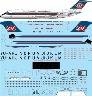1:144 JAT Yugoslav Airlines Douglas DC-9-30
