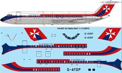 1:144 Air Malta BAC 1-11-500