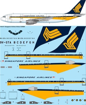 1:144 Singapore Airlines Airbus A.300B4