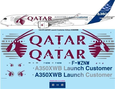 1:144 Qatar Airbus A350 Supplement