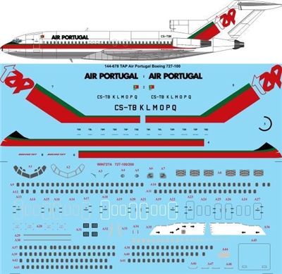 1:144 TAP Air Portugal Boeing 727-100C