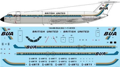 1:144 British United BAC 1-11-500