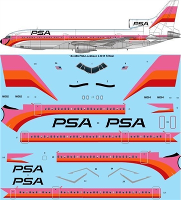 1:144 Pacific Southwest Airlines L.1011 Tristar 1