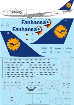 1:144 Lufthansa 'Fanhansa' Boeing 747-8