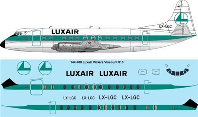 1:144 Luxair Vickers Viscount 800