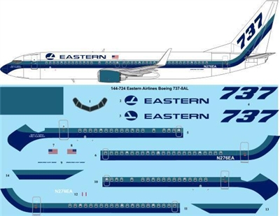 1:144 Eastern Airlines Boeing 737-800W