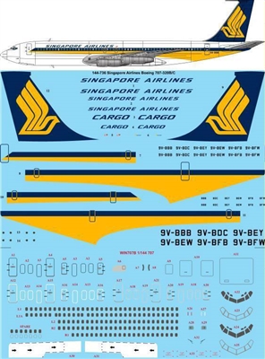 1:144 Singapore Airlines Boeing 707-320B
