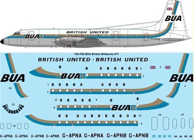 1:144 British United Airlines Br.175 Britannia 317