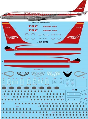 1:144 TAE - Trabajos AÃ©reos y Enlaces Douglas DC-8-33