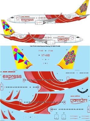 1:144 Air India Express Boeing 737-800 VT-AXB 'Rangoli'