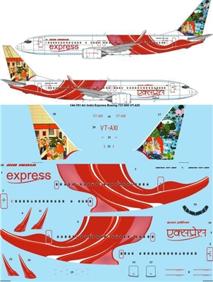 1:144 Air India Express Boeing 737-800 VT-AXI 'Rajput Painting'