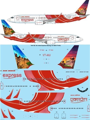 1:144 Air India Express Boeing 737-800 VT-AXJ 'Red Fort'