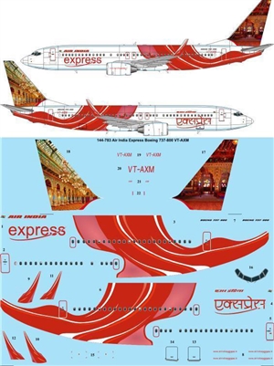 1:144 Air India Express Boeing 737-800 VT-AXM 'Mehrangarh Fort'