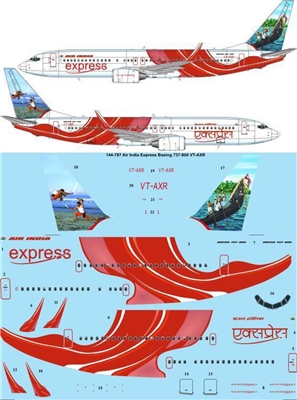 1:144 Air India Express Boeing 737-800 VT-AXR 'Snake Boat Race'