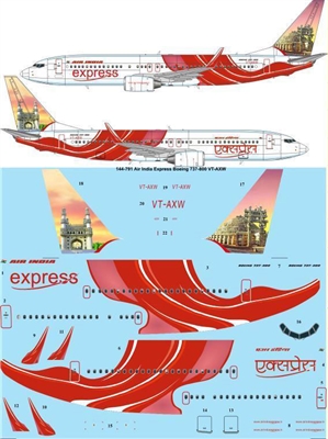 1:144 Air India Express Boeing 737-800 VT-AXW 'Sanchi Stupa'