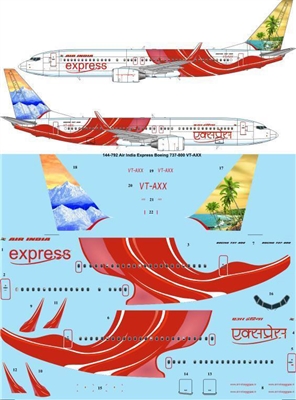 1:144 Air India Express Boeing 737-800 VT-AXX 'Beach'