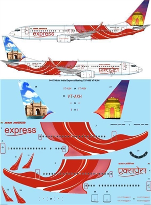 1:144 Air India Express Boeing 737-800 VT-AXH 'Indian Gate'