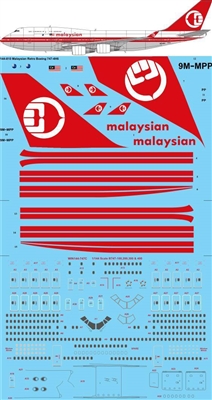 1:144 Malaysian Airlines 'retro' Boeing 747-400