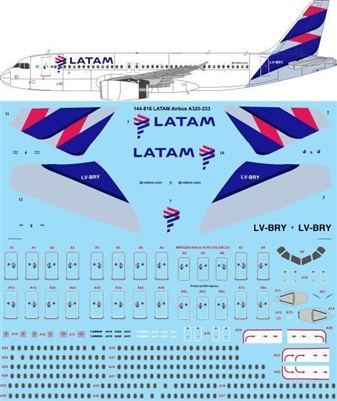 1:144 LATAM (2016 cs) Airbus A.320