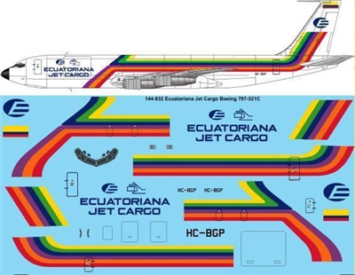 1:144 Ecuatoriana Jet Cargo Boeing 707-320C