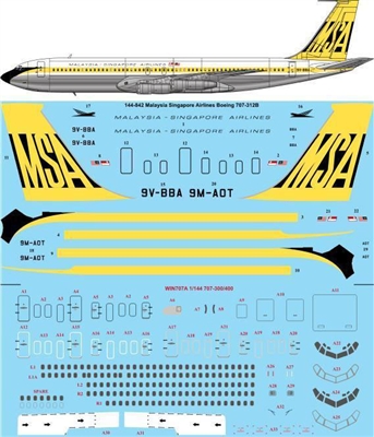 1:144 Malaysia Singapore Boeing 707-320B