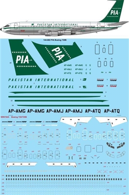 1:144 Pakistan International (1960's) Boeing 720B