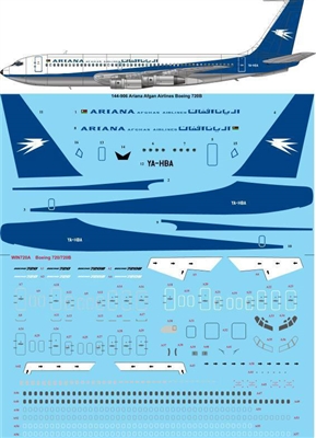 1:144 Ariana Afghan Boeing 720B