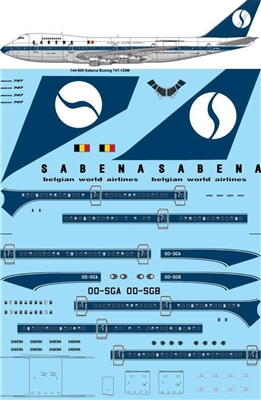1:144 Sabena (early cs) Boeing 747-129