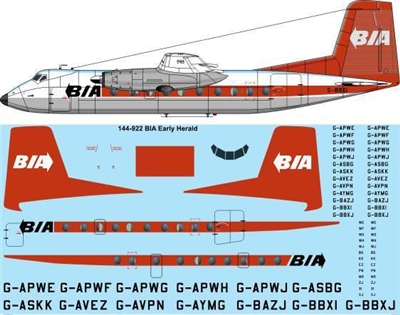 1:144 British Island Airways HPR-7 Herald 200