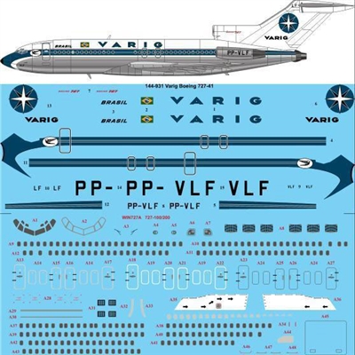 1:144 Varig Boeing 727-41