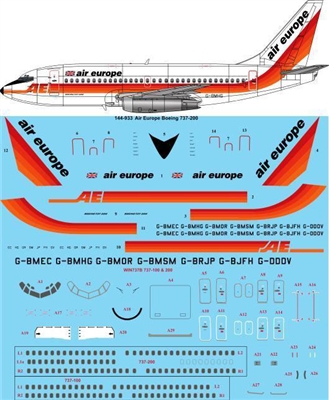 1:144 Air Europe Boeing 737-200