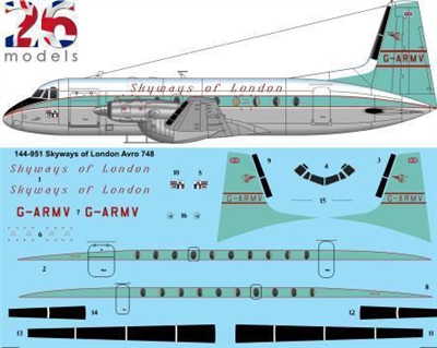 1:144 Skyways of London HS.748 Srs 2 (Authentic Airliners kit)