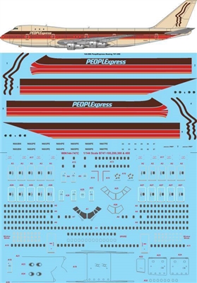 1:144 PeoplExpress Boeing 747-100/-200B
