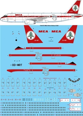 1:144 Middle East Airlines 'retro' Airbus A.320