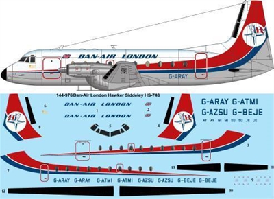 1:144 Dan Air London HS.748 Series  2 (Mark 1 Models)
