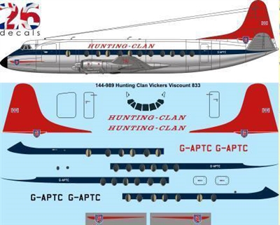 1:144 Hunting Clan Vickers Viscount 800