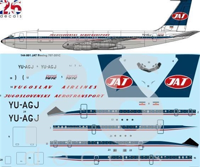 1:144 Juogslav Aerotransport (JAT) Boeing 707-320C